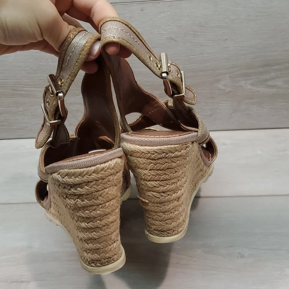 Donald j Pliner Womens Burgos Espadrille Wedge Sandals Shoes sz 9.5M